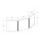 Azar Displays Medium Tri Fold Clear Acrylic Plexiglass Shield PPE 53.5 inx23.5 in 176192-100 - alternate 3